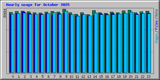 Hourly usage for October 2025