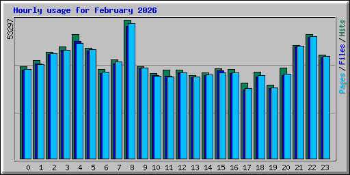 Hourly usage for February 2026
