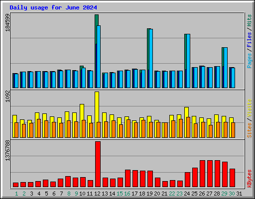 Daily usage for June 2024