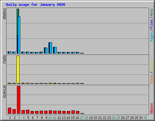 Daily usage for January 2026