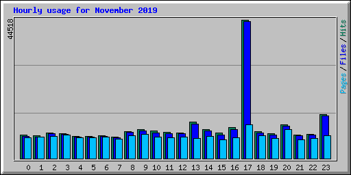 Hourly usage for November 2019