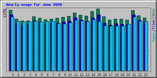 Hourly usage for June 2020