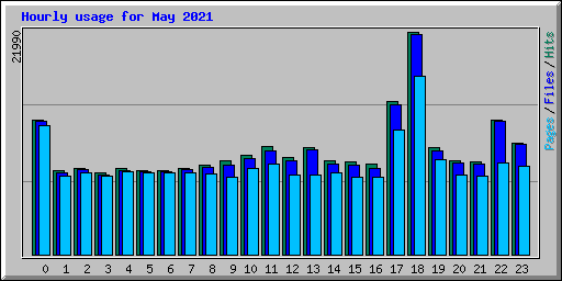Hourly usage for May 2021