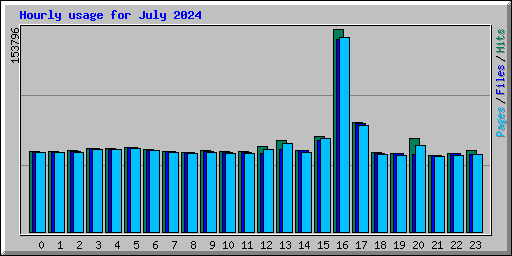 Hourly usage for July 2024