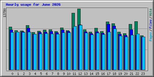 Hourly usage for June 2026